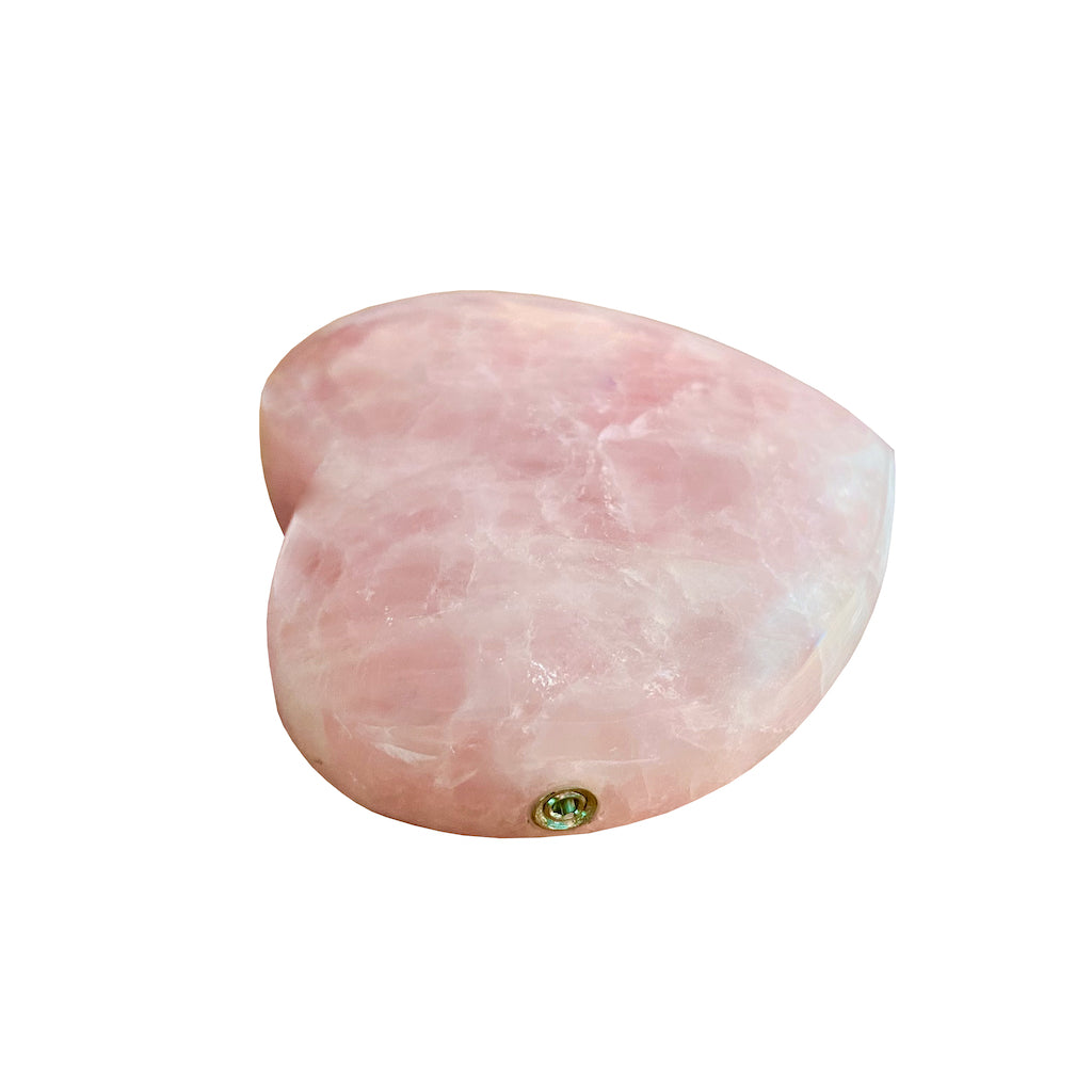 Steengoed edel-gedenk-steen hart roze kwarts XL