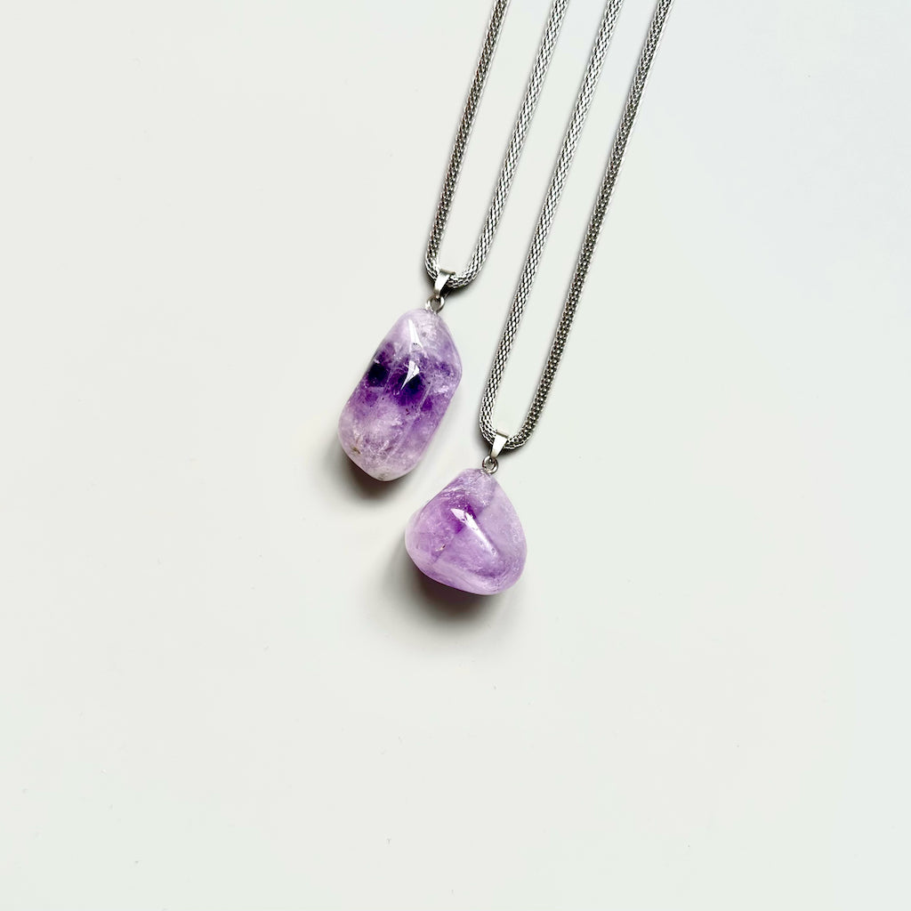 Gemstone collier Amethyst Brandberg