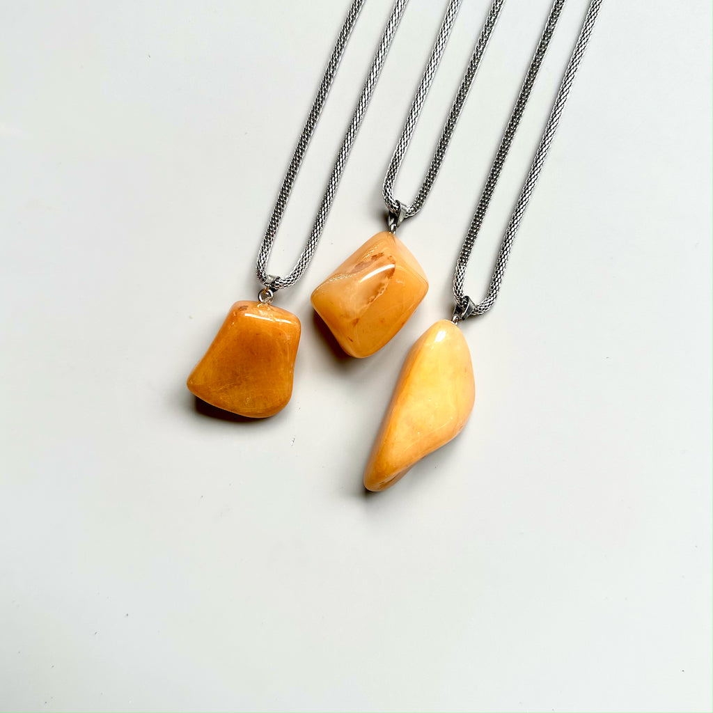 Gemstone collier Aventurijn geel