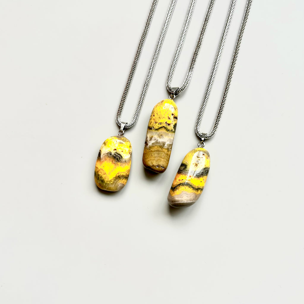 Gemstone collier Bumblebee jasper