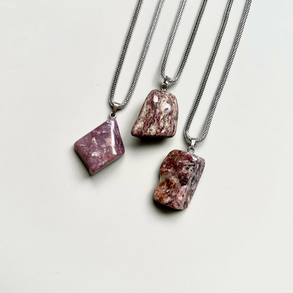 Gemstone collier Lepidoliet