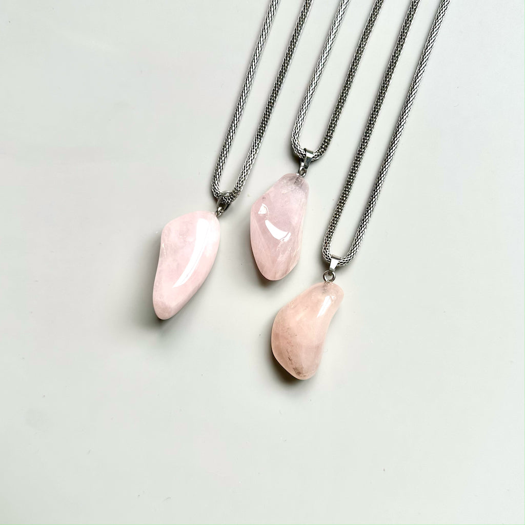Gemstone collier Roze kwarts