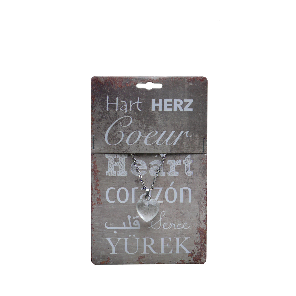 Hart ketting bergkristal