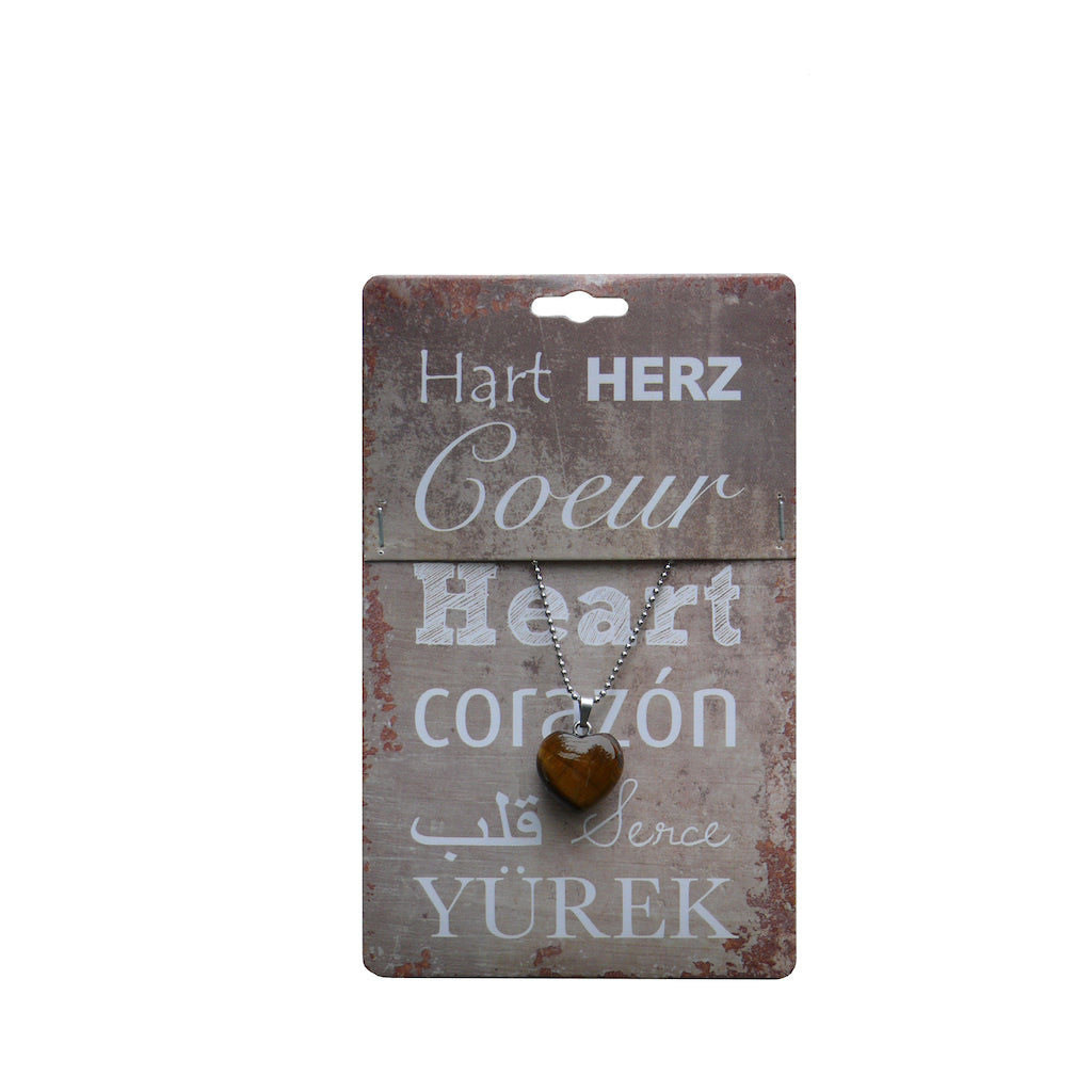 Hart ketting tijgeroog