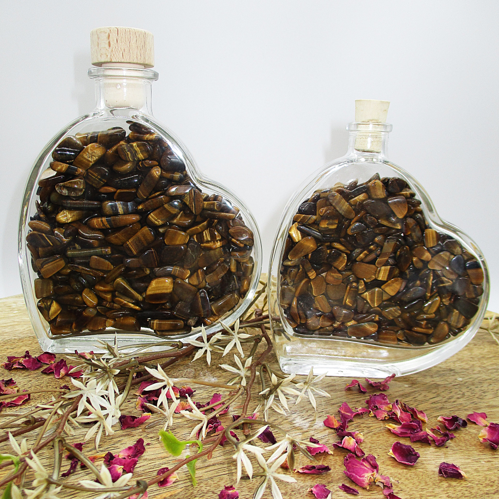 Hart flesje tijgeroog goud 100ml