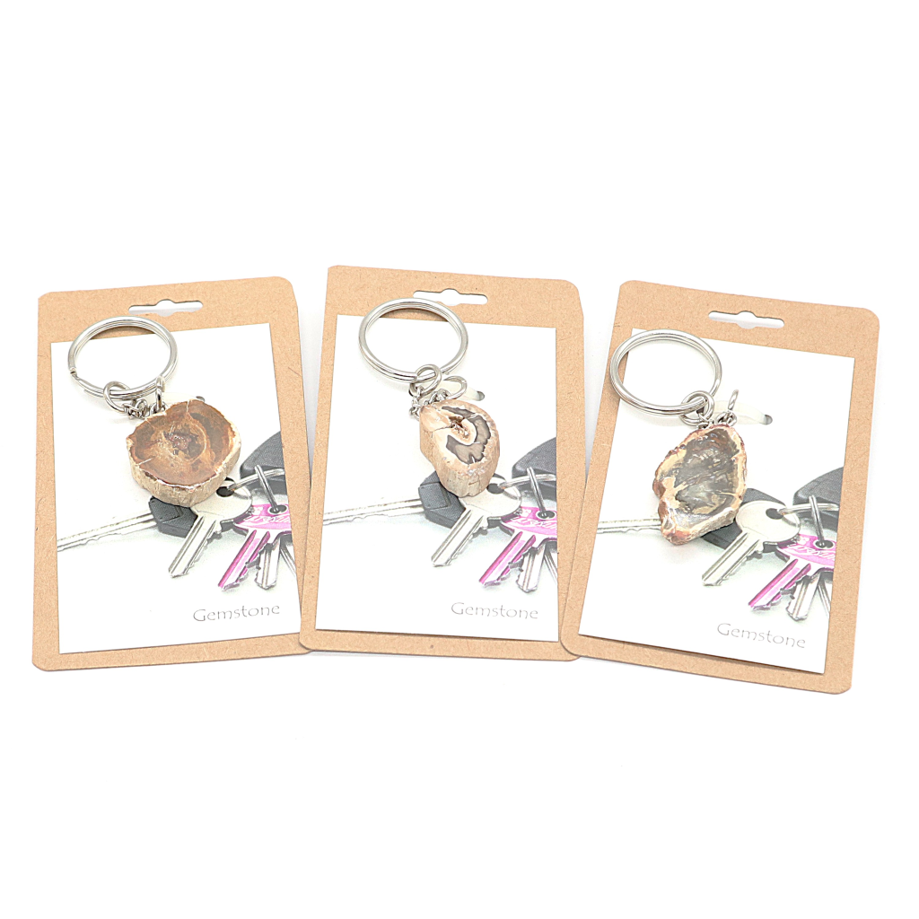 Sleutelhanger Versteend hout