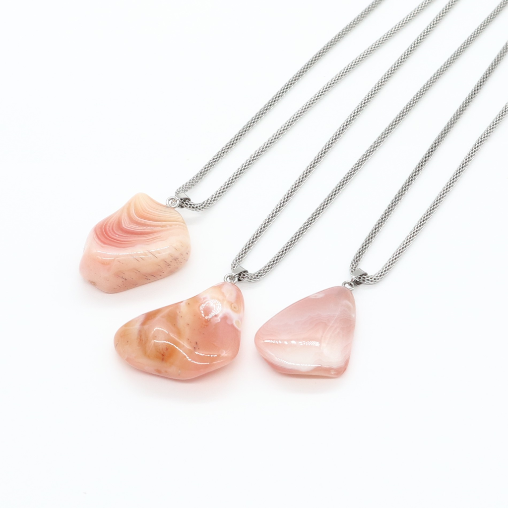 Gemstone collier Agaat Abrikoos