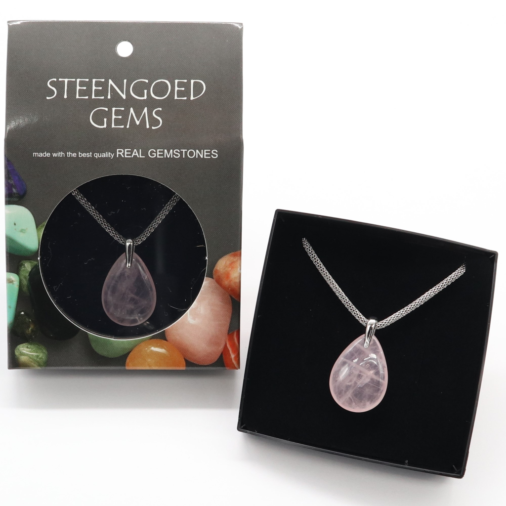 Gemstone Hanger Roze Kwarts