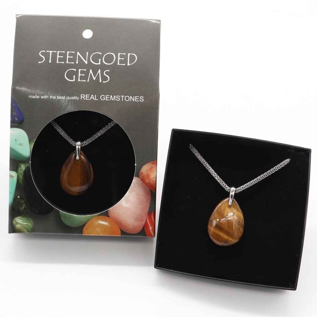 Gemstone Hanger Tijgeroog goud