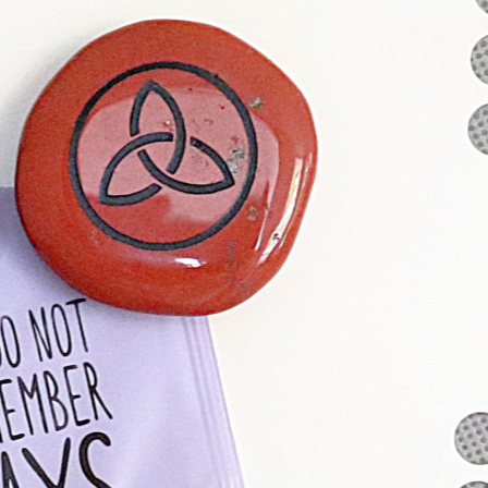 Magneet Keltische knoop jaspis rood