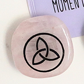 Magneet Keltische knoop roze kwarts