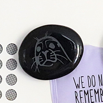 Magneet Zeehondenkop onyx