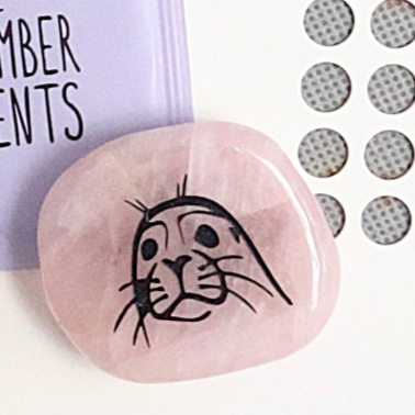 Magneet Zeehondenkop roze kwarts