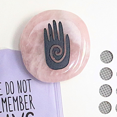Magneet Hopi Hand roze kwarts