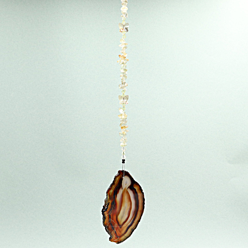 Raamhanger agaatschijf en citrien