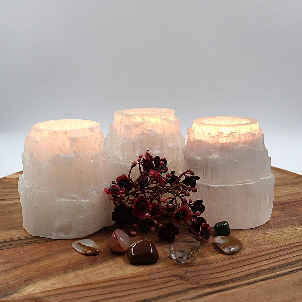 Waxinelichthouder Seleniet ijsberg