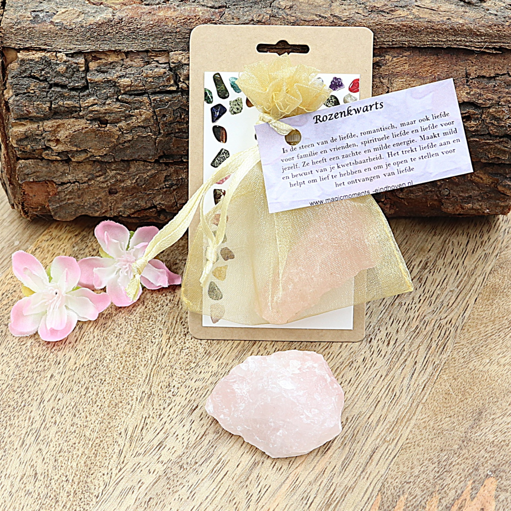 Buideltje ruwe Rozenkwarts