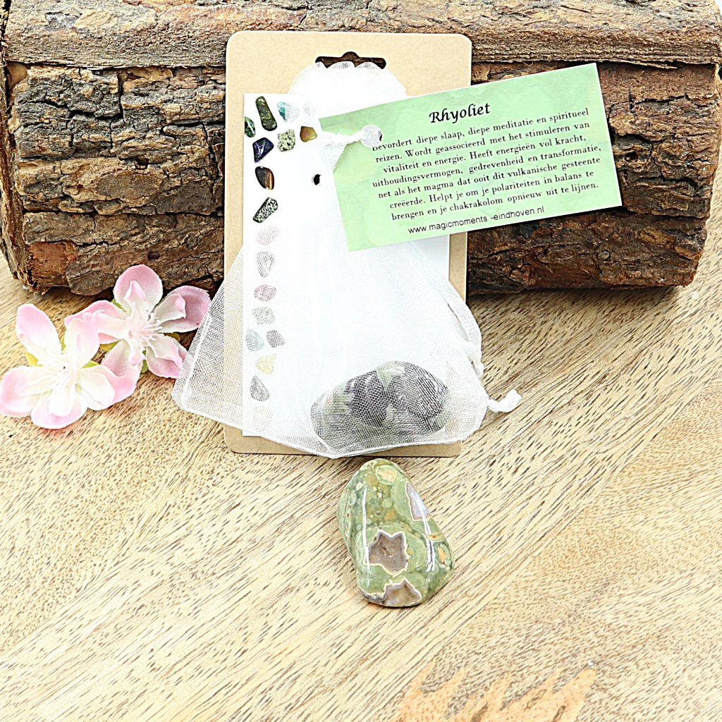 Buideltje Rhyoliet trommelsteen