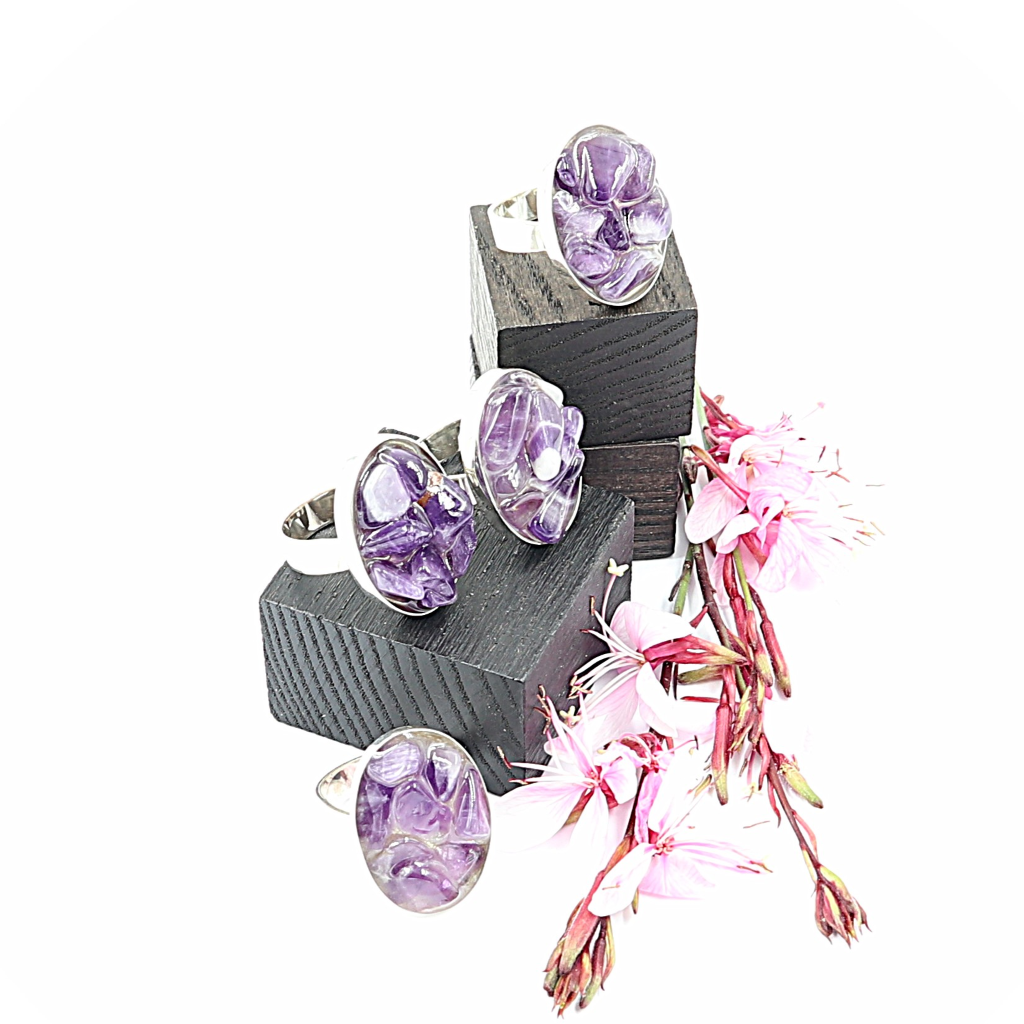 Zilveren ring met Amethist