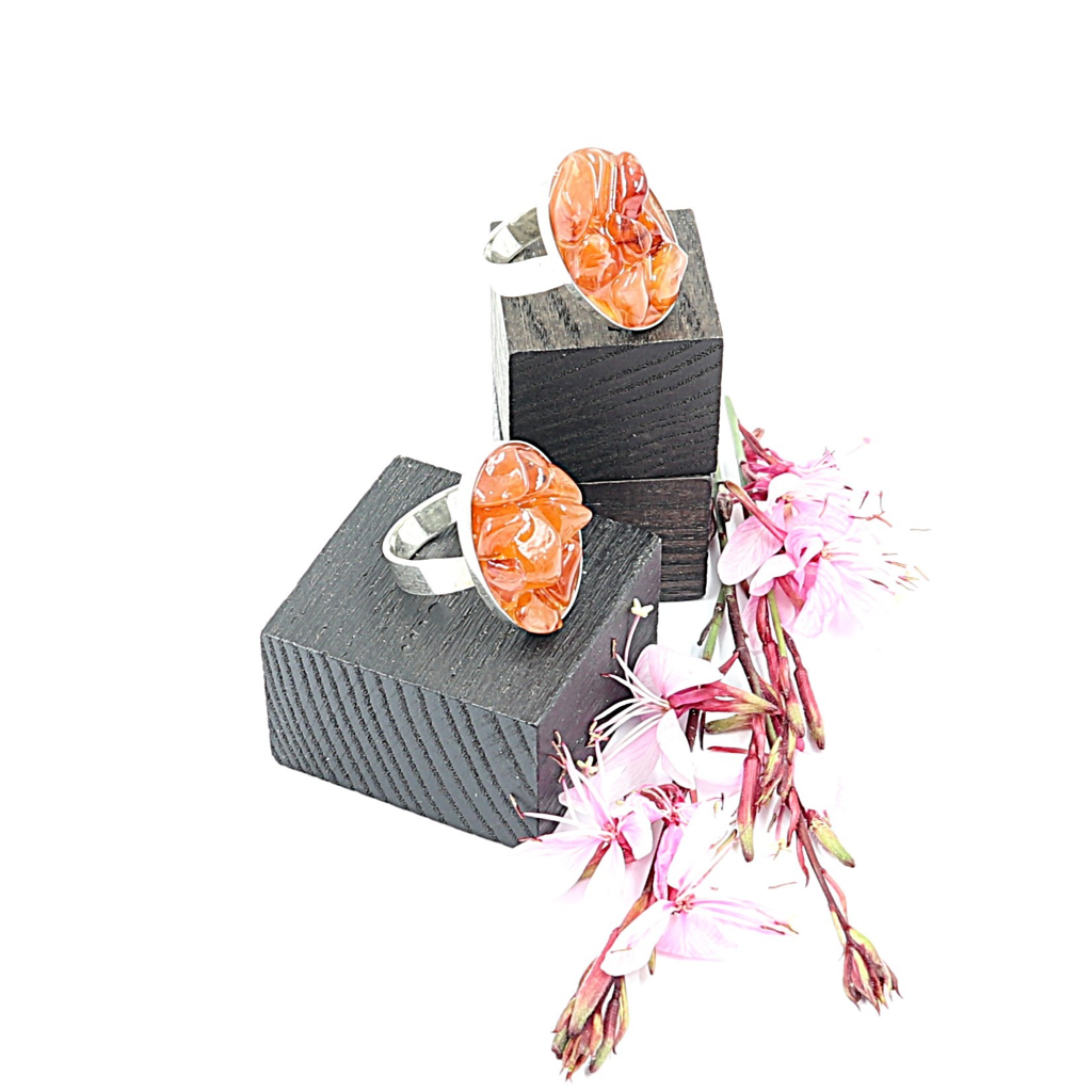 Zilveren ring met Carneool