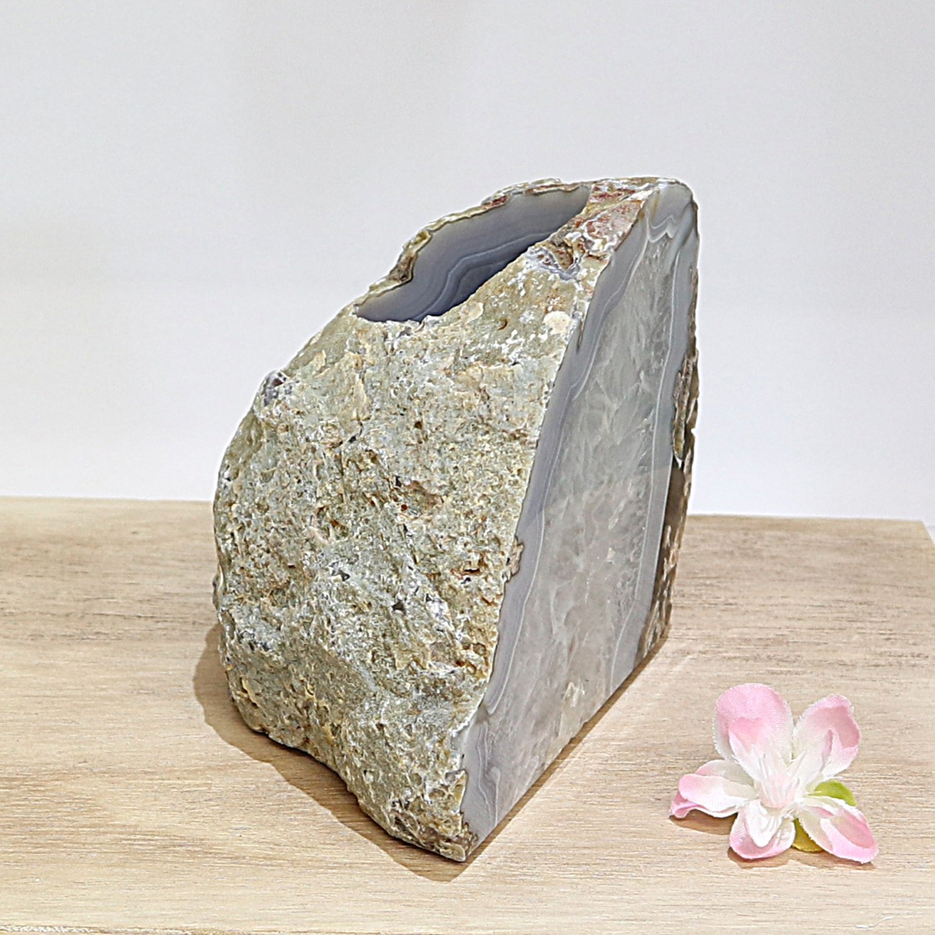 Agaat waxinelichthouder naturel