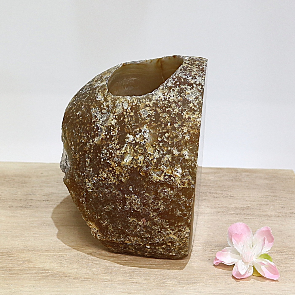 Agaat waxinelichthouder naturel