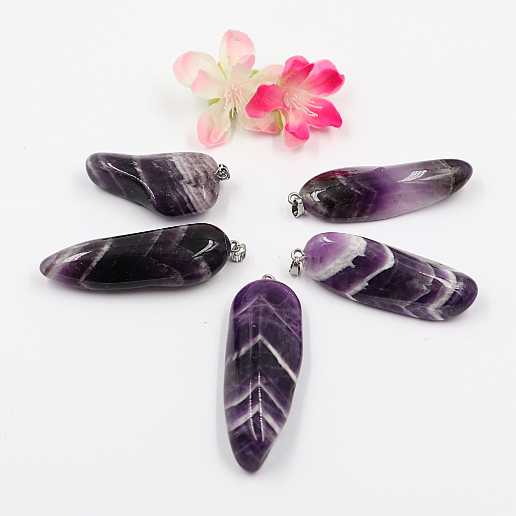 Gemstone collier Amethyst Zebra