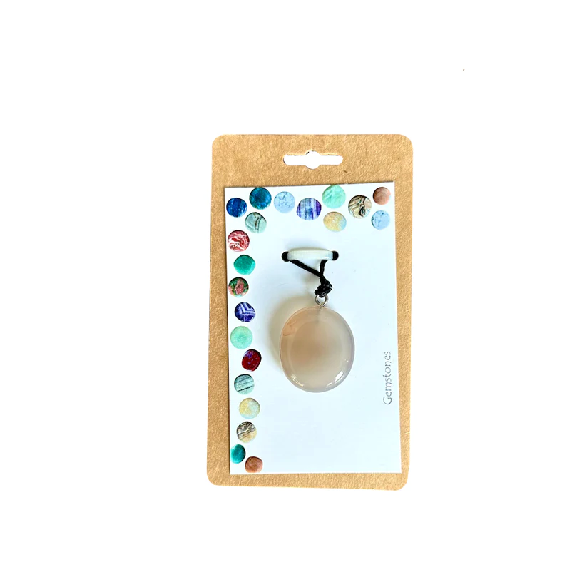 Pendant collier Agaat grijs