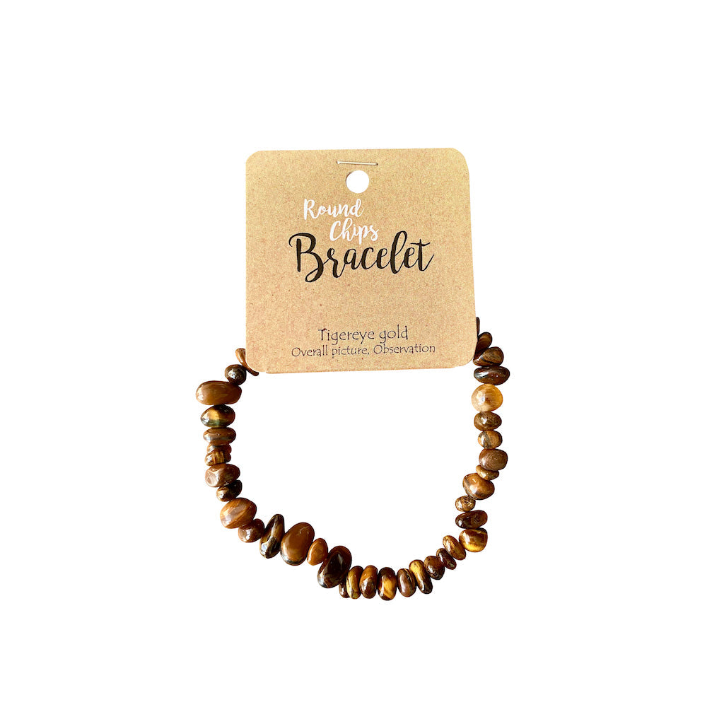 Splitarmband Tijgeroog goud