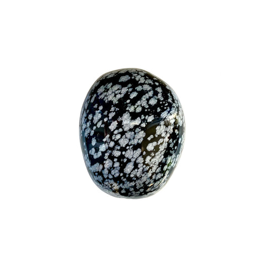 Edel-gedenk-steen obsidiaan sneeuwvlok trommelsteen