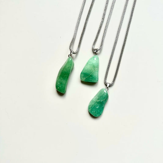 Gemstone collier Aventurijn groen
