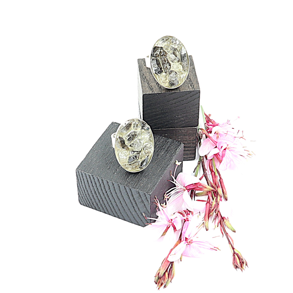 Zilveren ring met Herkimer Diamant