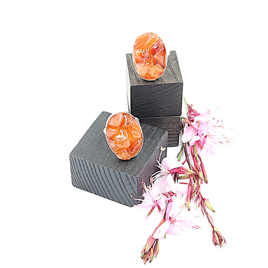 Zilveren ring met Carneool