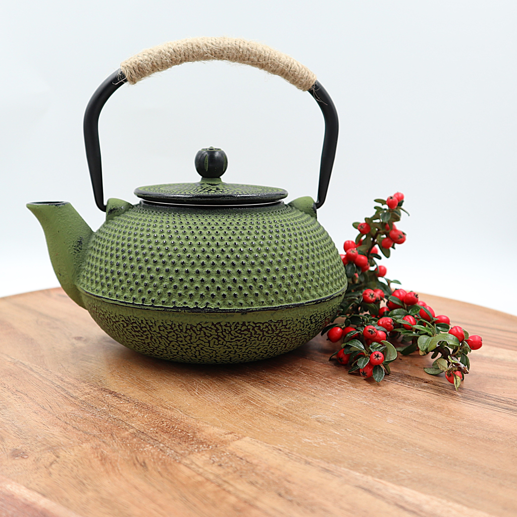 Tetsukyusu geëmailleerde theepot groen 0,6 liter