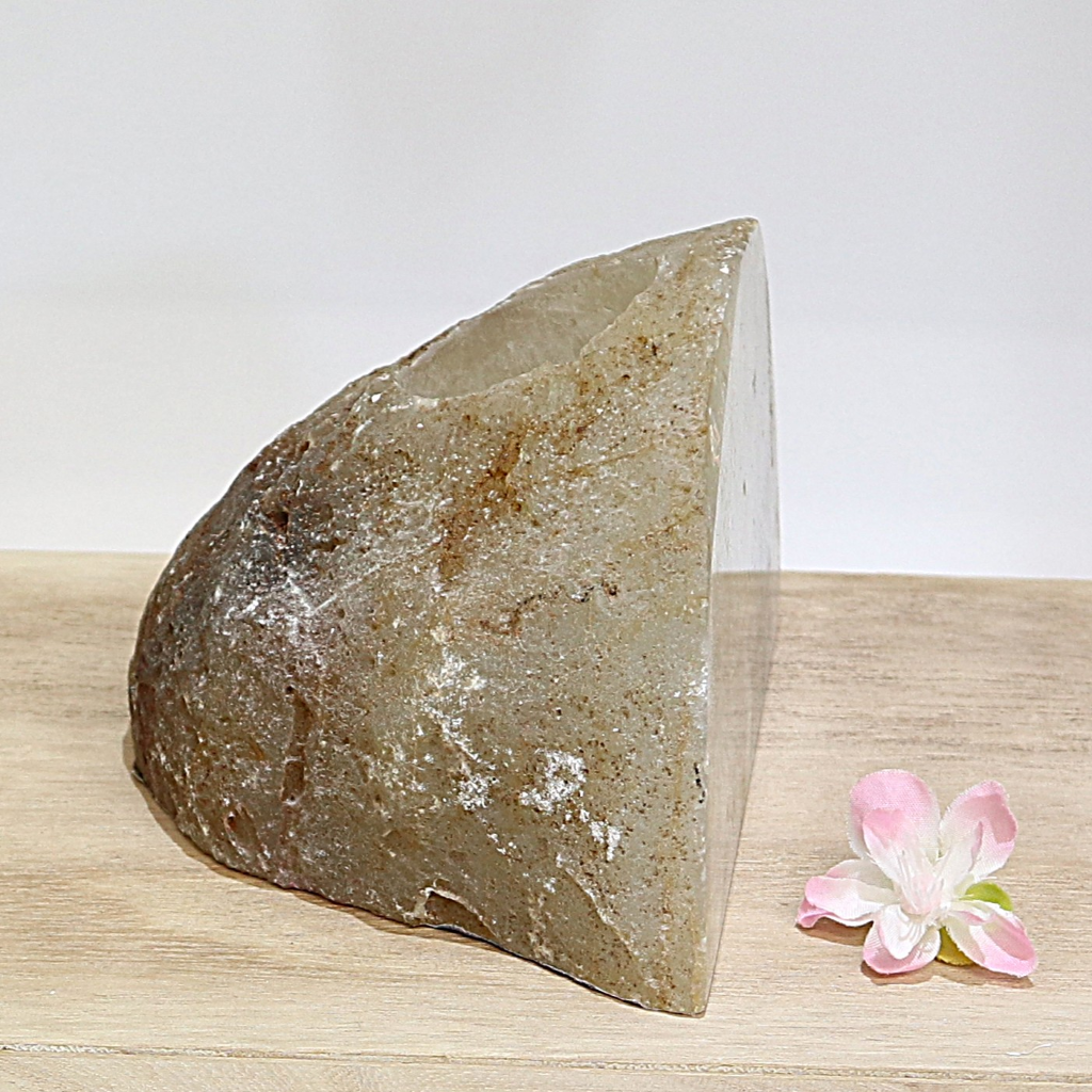 Agaat waxinelichthouder naturel