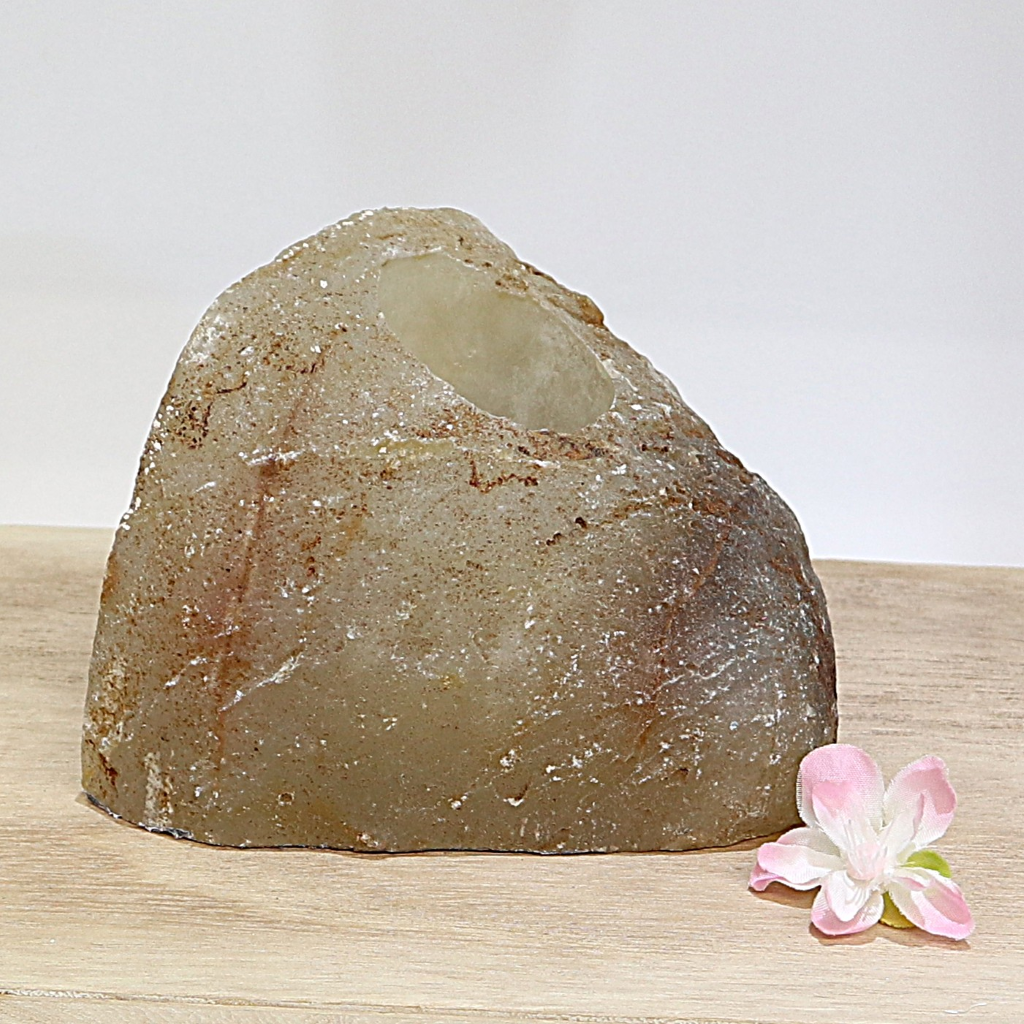 Agaat waxinelichthouder naturel