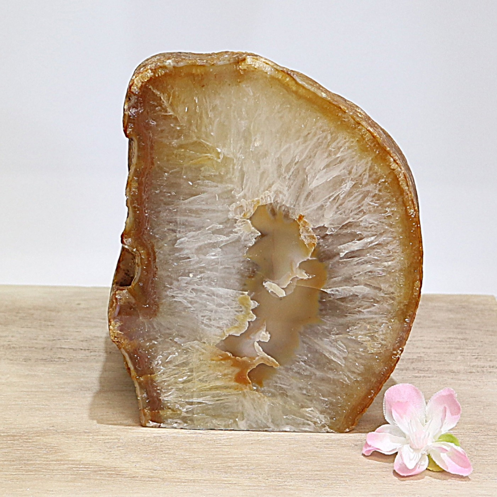 Agaat waxinelichthouder naturel