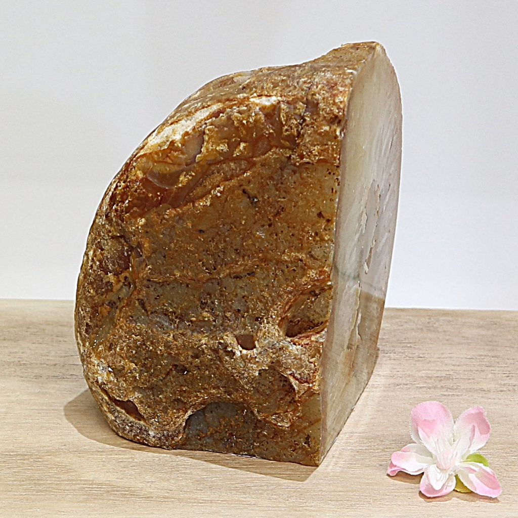 Agaat waxinelichthouder naturel