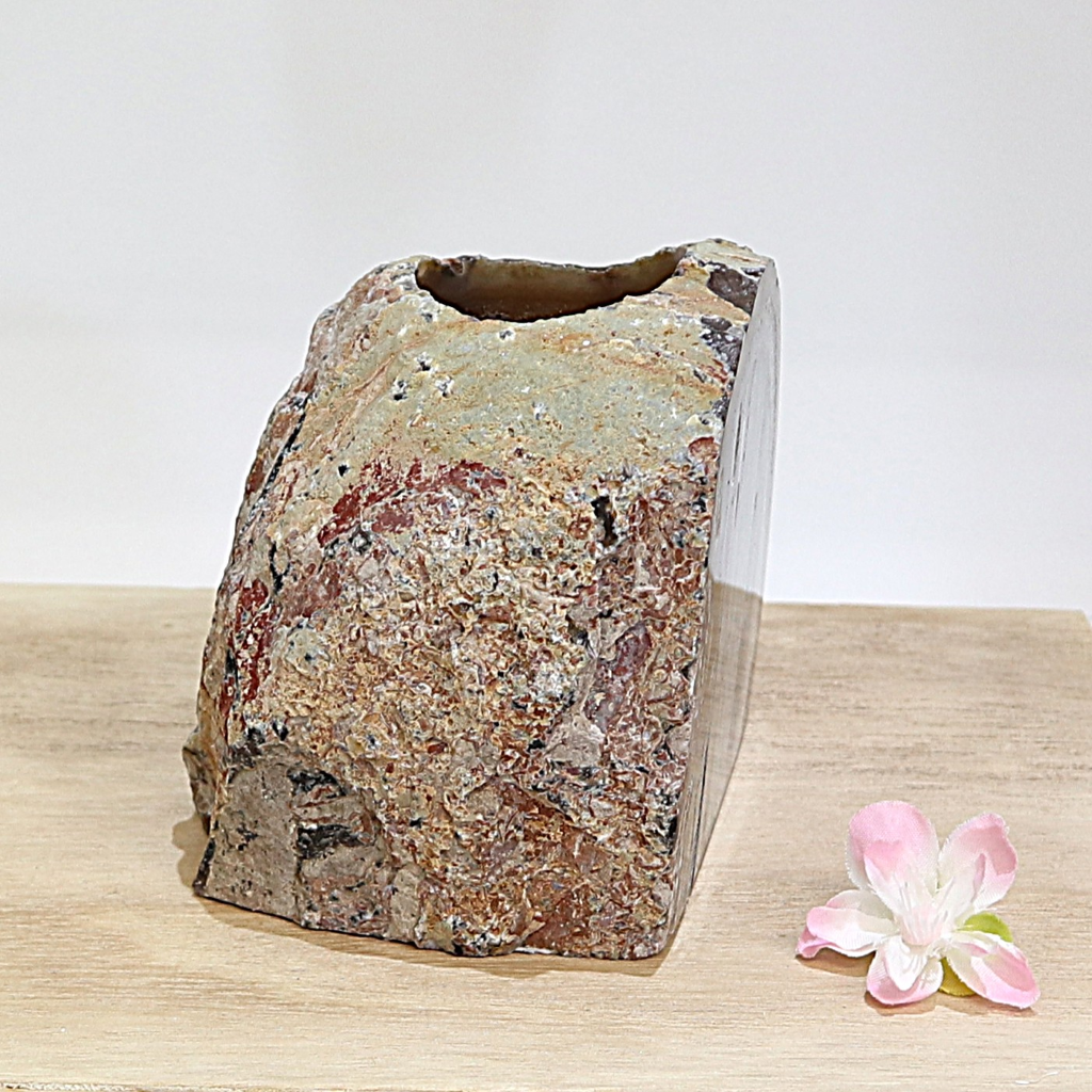 Agaat waxinelichthouder zwart