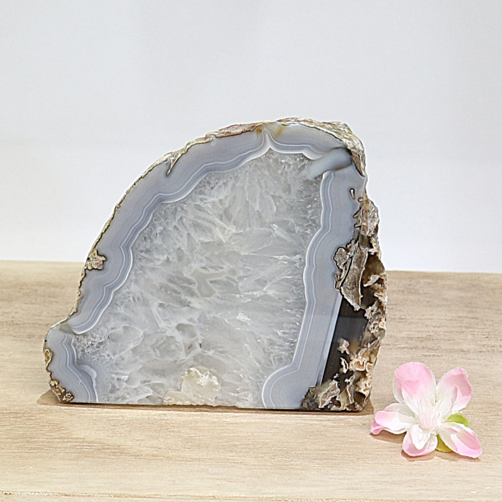 Agaat waxinelichthouder naturel