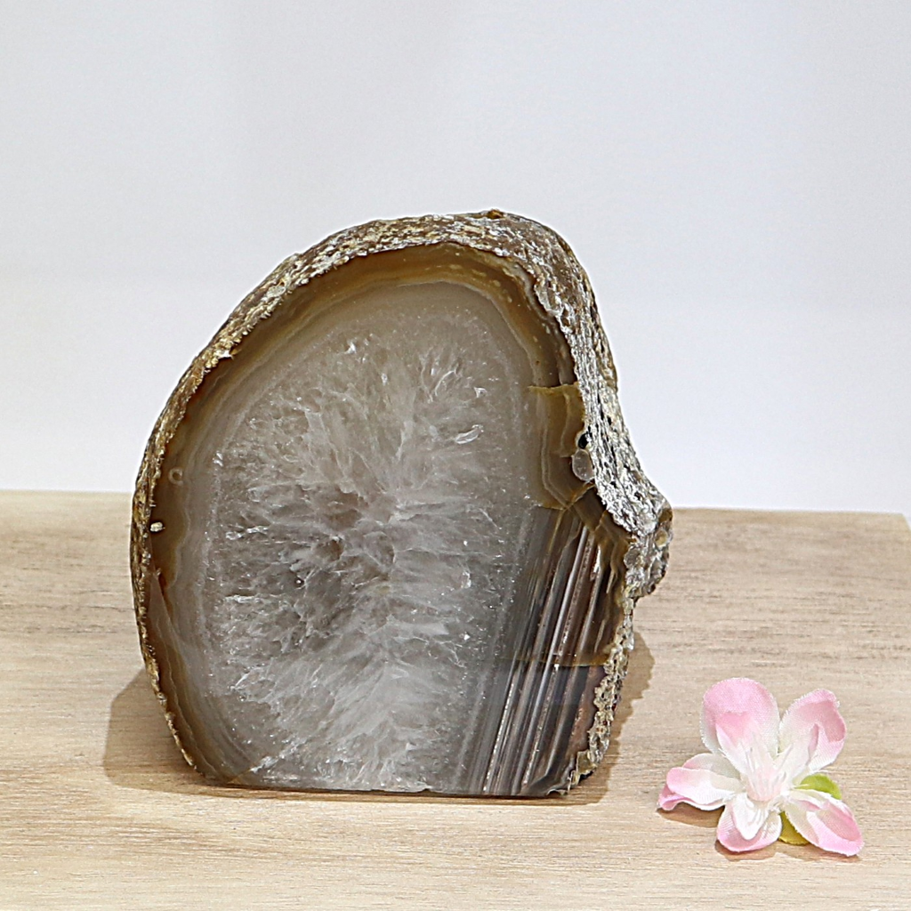 Agaat waxinelichthouder naturel