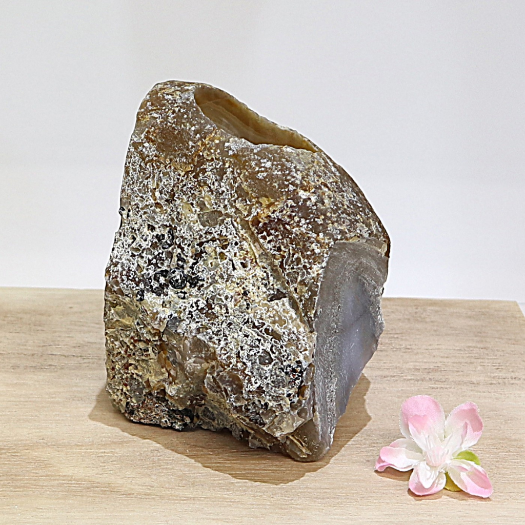 Agaat waxinelichthouder naturel