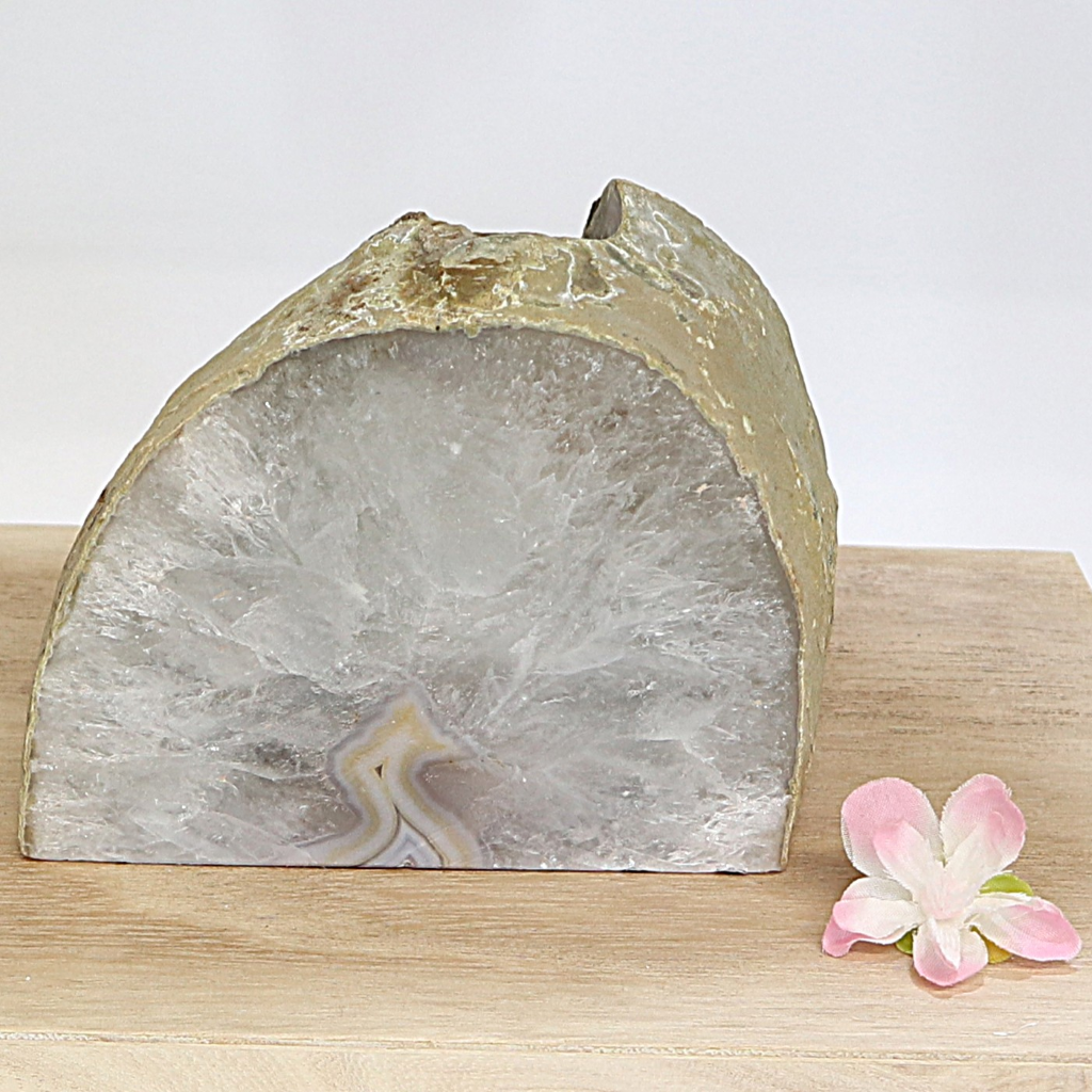 Agaat waxinelichthouder naturel