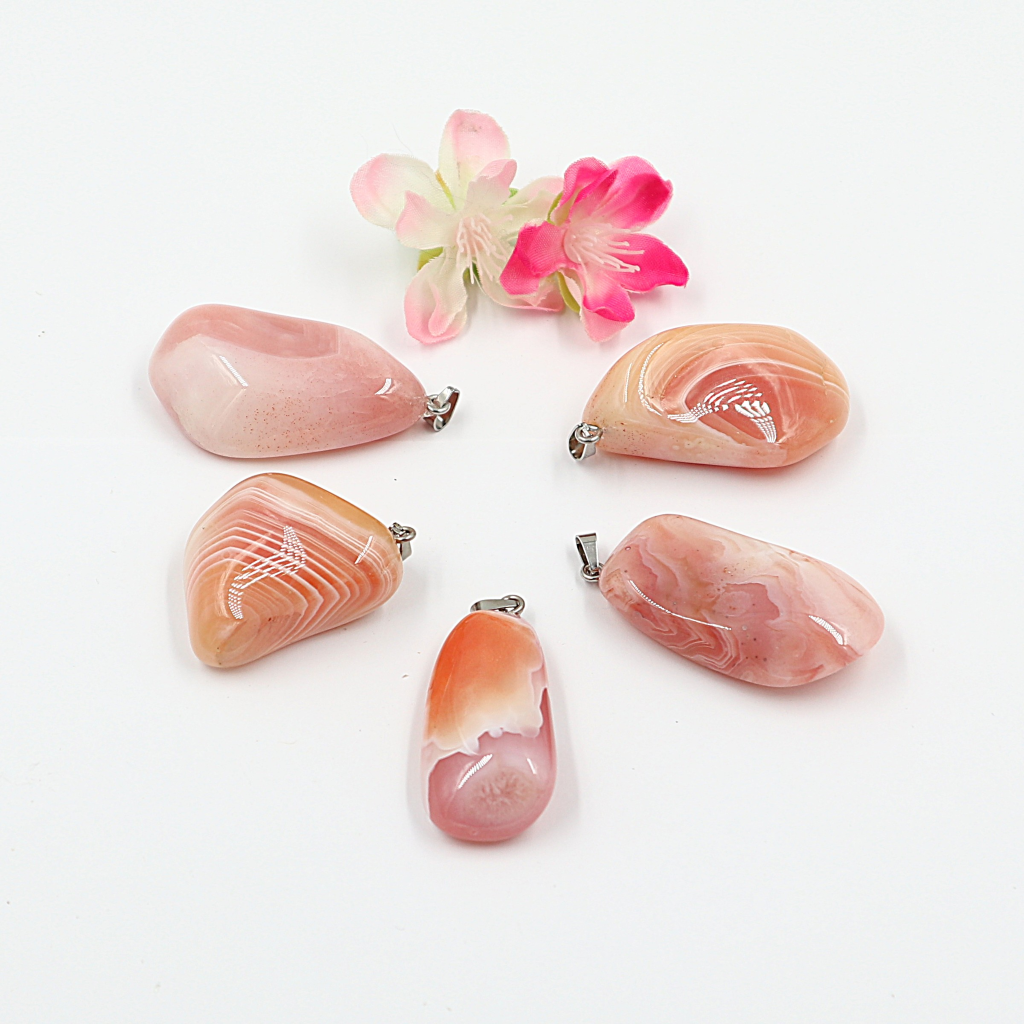 Gemstone collier Agaat Abrikoos