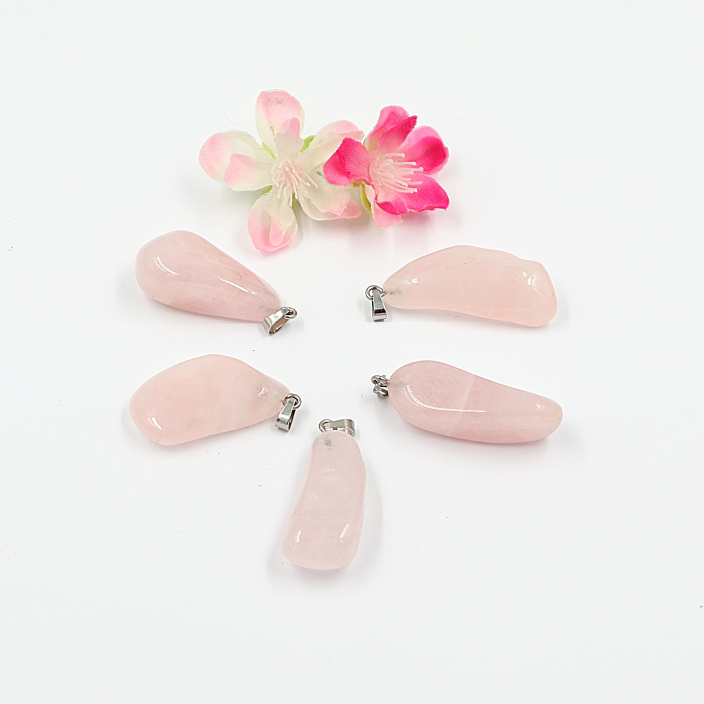 Gemstone collier Roze kwarts