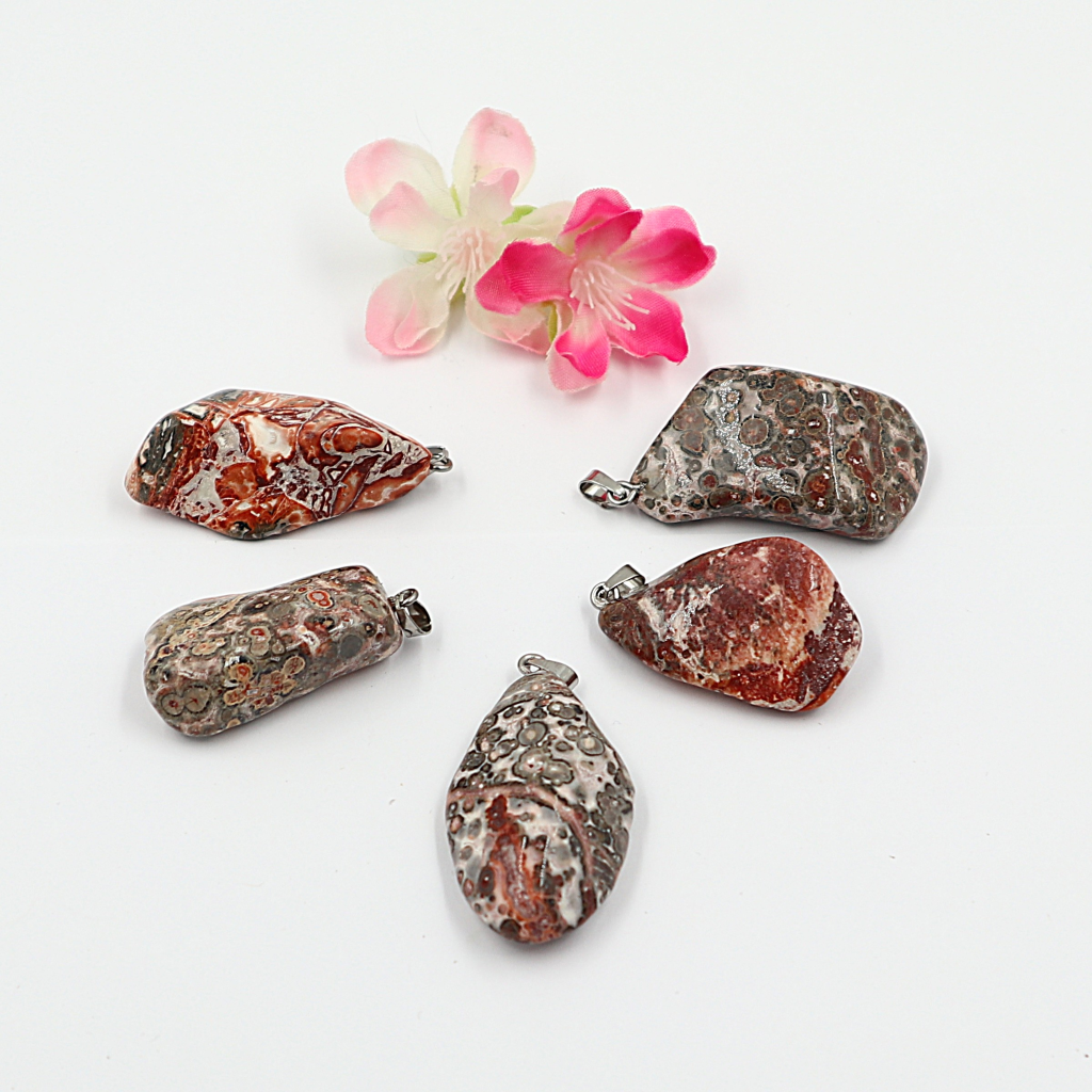 Gemstone collier Jaspis Leopardskin