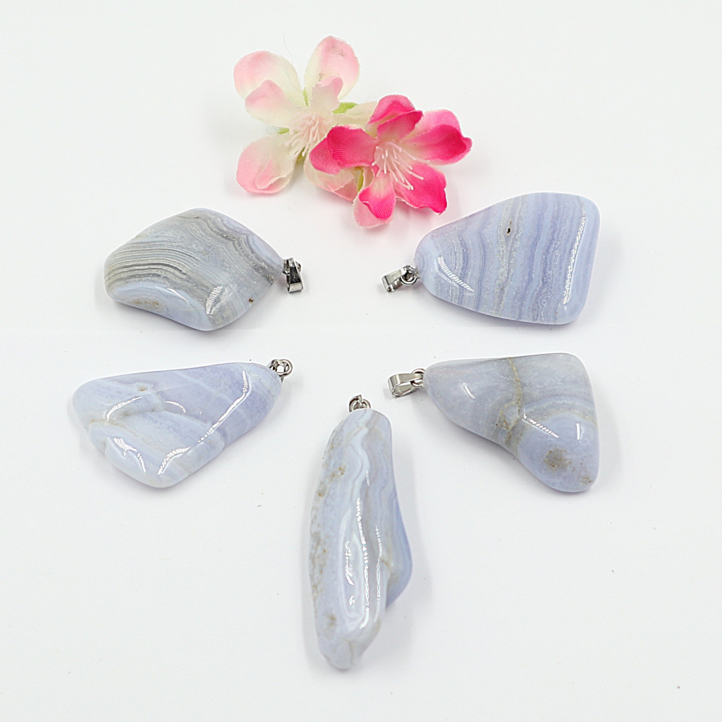 Gemstone collier Chalcedoon