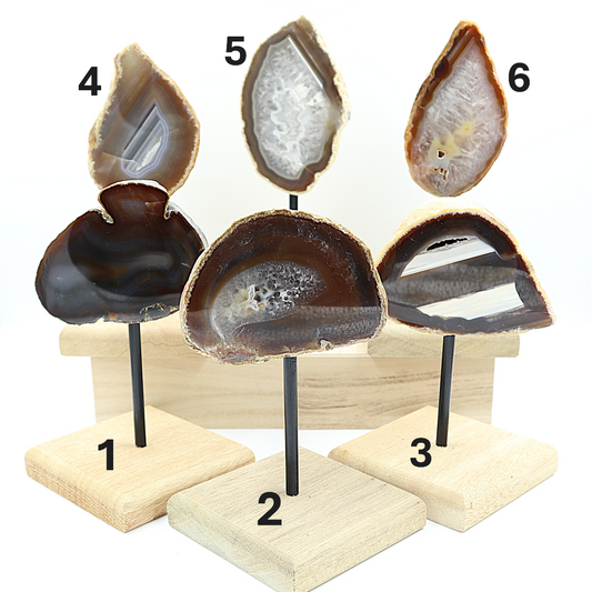 Agaat (naturel) op standaard