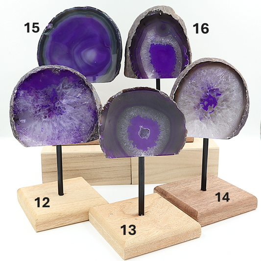 Agaat (paars) op standaard