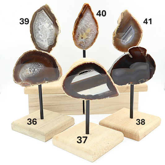 Agaat (naturel) op standaard
